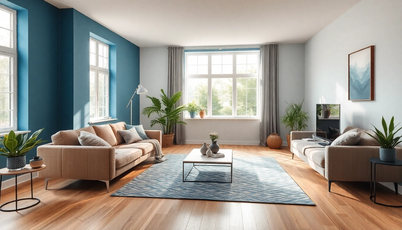 Inspirierende Raumgestaltung mit hellem Licht, modernen Möbeln und warmen Farben.