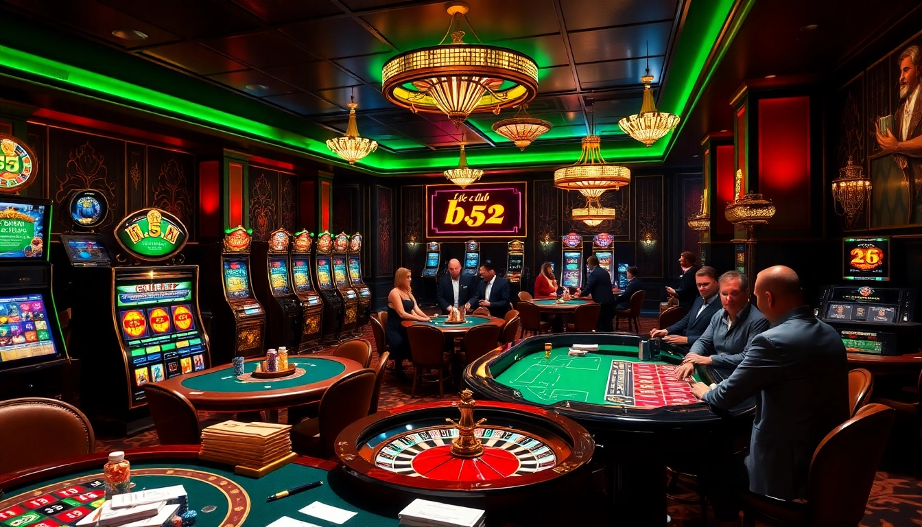 Experience the thrill of the b52 club with vibrant gaming tables and rich casino atmosphere.
