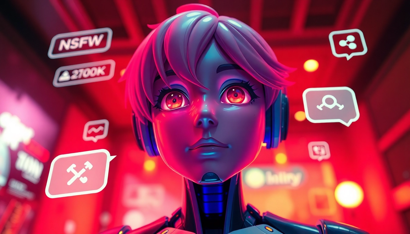 Engaging NSFW AI chat interface featuring a vibrant digital character.