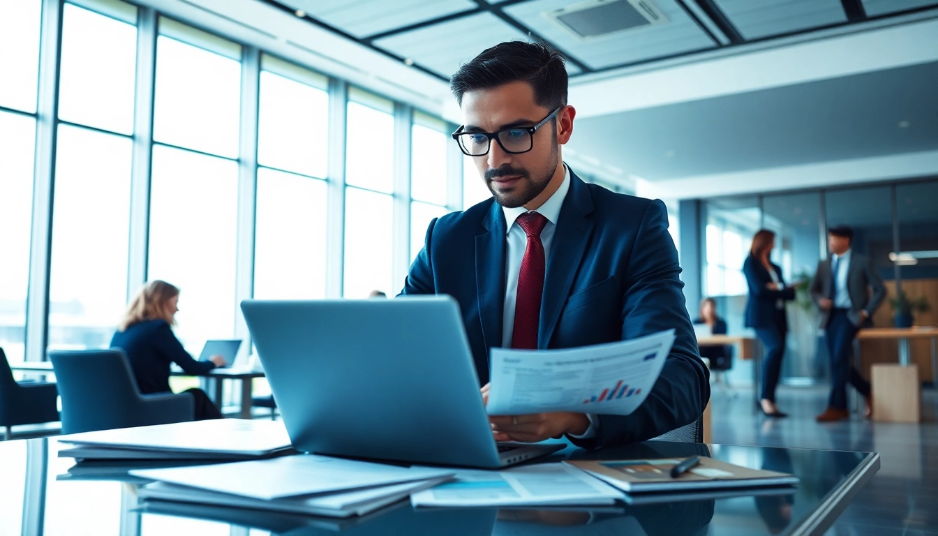 Headhunter IT in a dynamic office environment, engaging with clients and candidates.