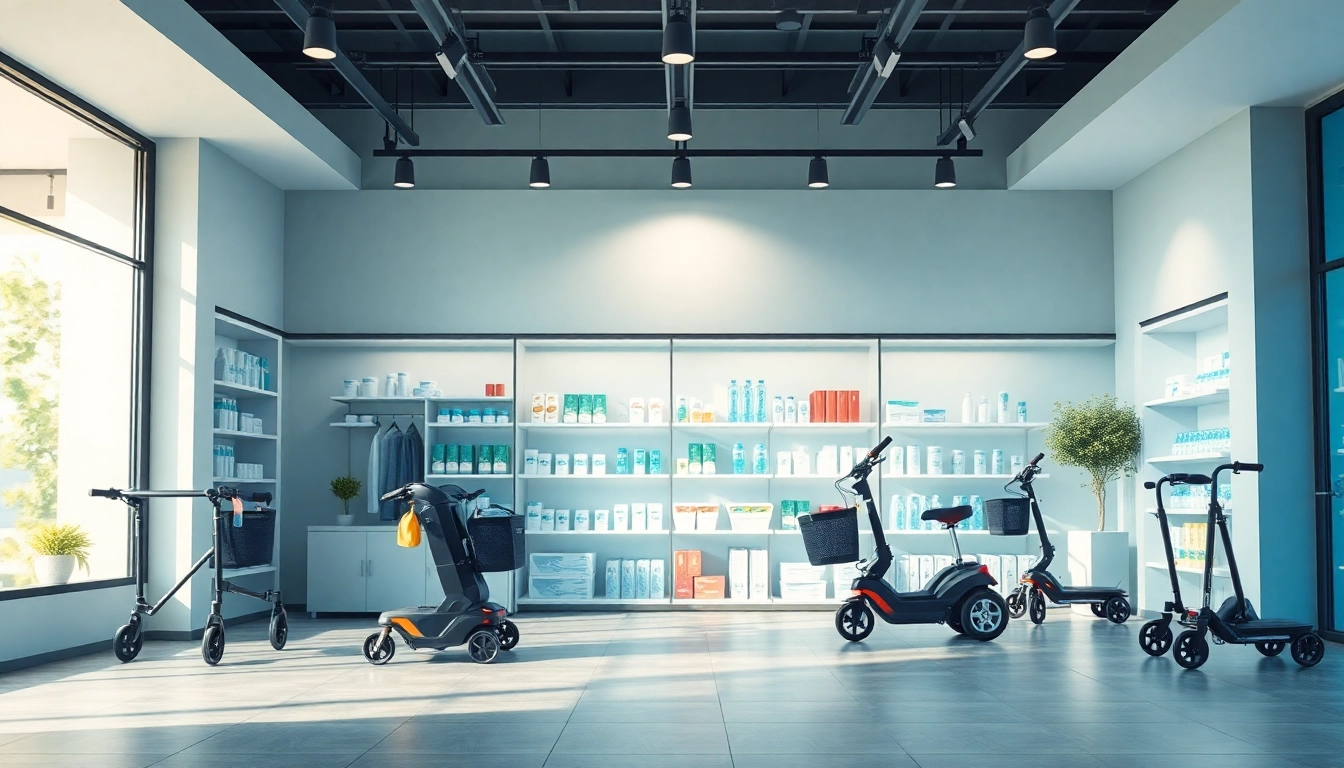 Entdecken Sie eine große Auswahl an Mobilitätshilfen in unserem Sanitätshaus-Online-Shop, darunter Rollatoren und Elektro-Scooter, die Ihren Komfort unterstützen.